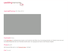 Tablet Screenshot of joanna-thomas.weddingmemories.de